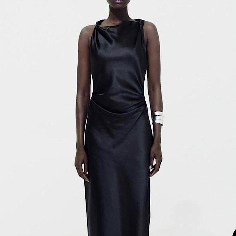 NWOT Zara Satin Effect Dress - Picture 8 of 10